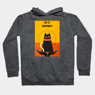 Cat is happiness Hoodie